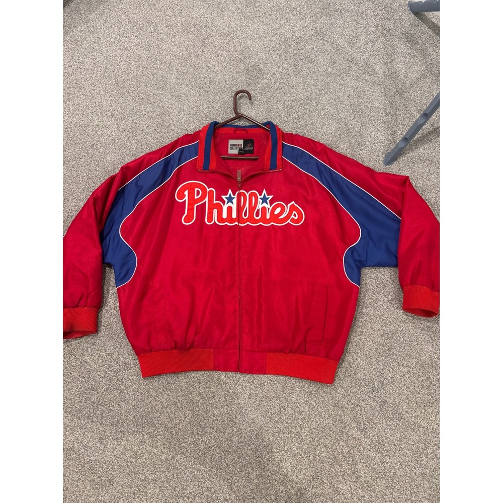 Philadelphia Phillies Majestic Home Base Collection Zip Jacket Mens 2XL